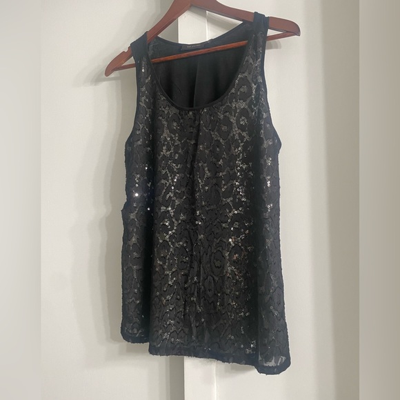 NWOT The Limited ✨Sequin✨ Leopard Print Tank - Size L - Picture 2 of 3